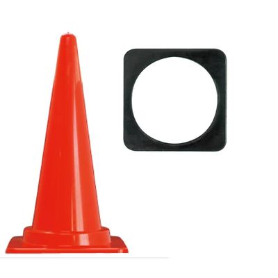 Bon prix Poids du cône de circulation carré 1,5 kg Base en caoutchouc du cône de sécurité 280*280*27 mm en ligne