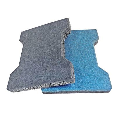 Bon prix Carreaux de sol en caoutchouc gris 200*140mm / 180mm*140mm Carreaux en caoutchouc à os de chien en ligne